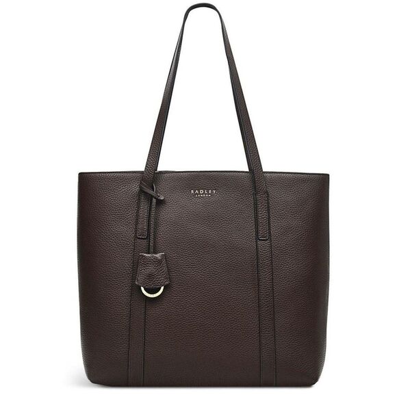 RADLEY London Museum Street Large Open-Top Tote in Dark Brown, NWT - Picture 1 of 16